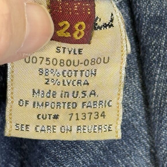 Seven For All Mankind 7FAMK Raw Edge DIY Cut Off Low Rise Denim Shorts Womens 28 - Picture 8 of 9